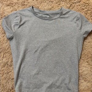 Hollister cropped Gray Short Sleeve T-Shirt
